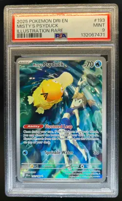 2025 Pokemon Destined Rivals Misty's Psyduck #193/182 PSA 9 - Image 1
