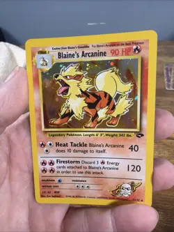 Pokemon Blaine's Arcanine Holo Rare Gym Challenge 1/132 LP - Image 2