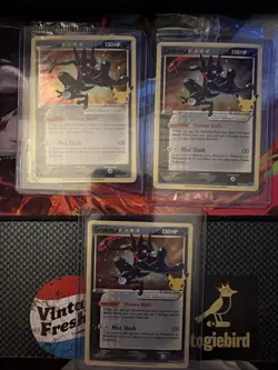 (3) Pokemon Greninja SWSH144 Celebrations Gold Star Promo 25th Anniversary Lot - Image 1