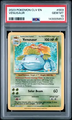 2023 POKEMON VENUSAUR & LUGIA EX DECK #003 VENUSAUR PSA 10 - Image 1