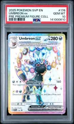 2025 POKEMON SVP PROMO PRE PREMIUM FIGURE COLLECTION #176 UMBREON EX PSA 10 - Image 1