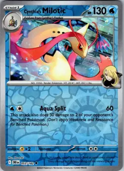 Cynthia's Milotic 53/182 Pokemon TCG Sv10: Destined Rivals Reverse Holo - Image 1
