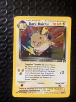 Pokemon Dark Raichu Holo TCG Card 83/82#26 Secret Rare 2000 - Image 1
