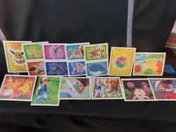 Vintage Pokemon Merlin Sticker Lot Of 13 - Regular - Near Mint - Image 1