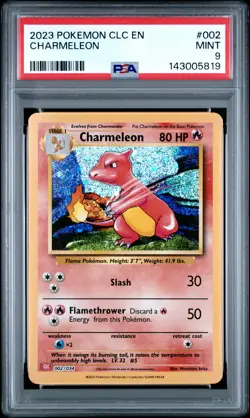 2023 POKEMON CHARIZARD & HO-OH EX DECK #002 CHARMELEON PSA 9 - Image 1