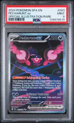 2024 POKEMON SFA EN-SHROUDED FABLE SPECIAL ILLUSTRATION RARE PECHARUNT EX PSA 9 - Image 1