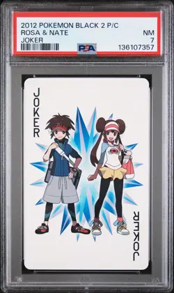 2012 POKEMON BLACK 2 PLAYING CARDS JOKER ROSA & NATE PSA 7 - Image 1