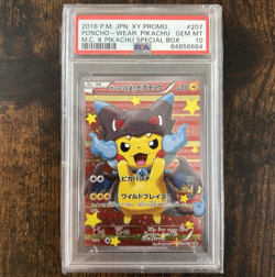 Poncho Wearing Pikachu Charizard X 207/XY-P 2016 PSA 10 Pokemon JPN #207 Promo - Image 3
