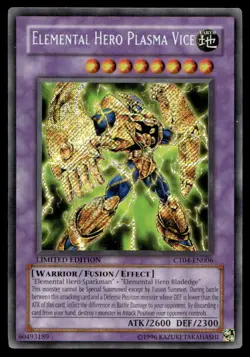Yu-Gi-Oh TCG 2007 Tin #CT04-EN006 Elemental HERO Plasma Vice ScR,Limited - Image 1