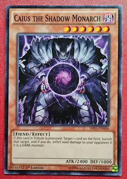 1x Yu-Gi-Oh! Caius The Shadow Monarch - SR01-EN004 - Common - 1st Edition - NM - Image 1