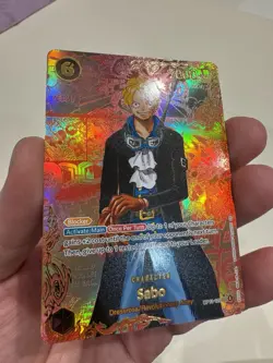 One Piece CCG Sabo Manga English Red Manga Op13-120 Super Rare Custom Card - Image 2