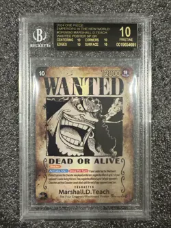 2024 ONE PIECE OP09-093 WANTED ALT ART MARSHALL.D.TEACH BGS 10 BLACK LABEL - Image 1