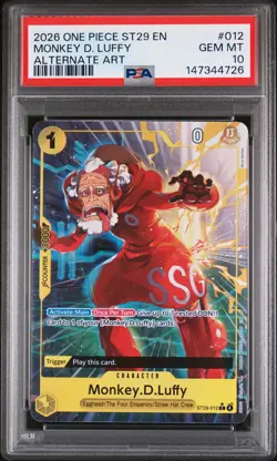2026 ONE PIECE STARTER DECK ST29-EGGHEAD ALTERNATE ART MONKEY D. LUFFY PSA 10 - Image 1