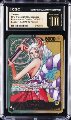 2025 ONE PIECE JPN PROMO CARDS, LEADER - LECAFIG PACK-IN YAMATO CGC 10 PRISTINE - Image 1