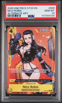 2026 ONE PIECE STARTER DECK ST29-EGGHEAD ALTERNATE ART #009 NICO ROBIN PSA 10 - Image 1