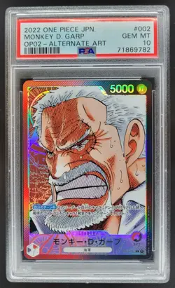 2022 One Piece Monkey.D.Garp Japanese Alternate Art #OP02-002 PSA 10 DL - Image 1