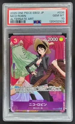 2025 One Piece Anime 25th Collection JP Nico Robin Alternate Art PSA 10 DL - Image 1
