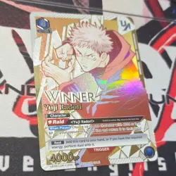 Bandai Union Arena Yuji Itadori UR Holo Promo WINNER Action Card UAPR/JJK-1-040 - Image 1