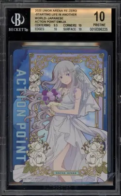 Union Arena Action Point Emilia Re: Zero Japanese AP01 BGS 10 Pristine - Image 1