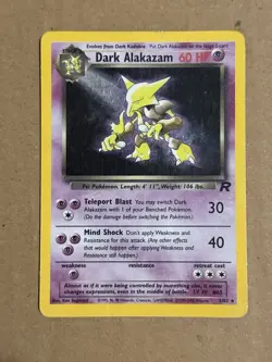 Pokemon Dark Alakazam Holo Rare Card 1/82 Team Rocket Unlimited - Image 1