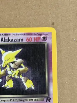 Pokemon Dark Alakazam Holo Rare Card 1/82 Team Rocket Unlimited - Image 3