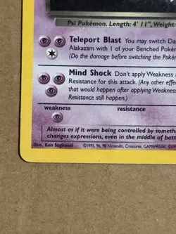 Pokemon Dark Alakazam Holo Rare Card 1/82 Team Rocket Unlimited - Image 5