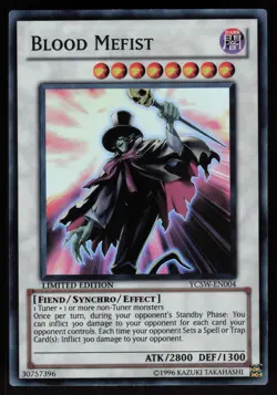 Blood Mefist YCSW-EN004 Super Rare Prize Card Yu-Gi-Oh - Image 1