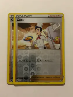 Pokemon Card Fusion Strike 3x Playset Reverse Holographic Cook 228/264 - Image 1