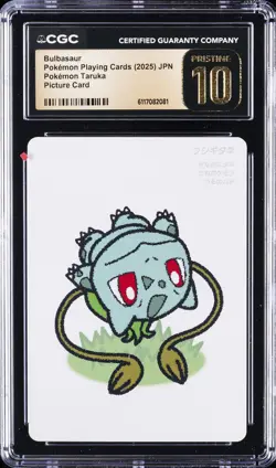 2025 POKEMON PLAYING CARDS JPN BULBASAUR CGC 10 PRISTINE - Image 1