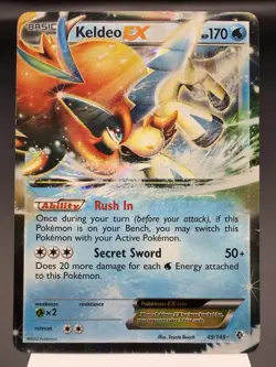Keldeo EX 49/149 - Ultra Rare Holo - B&W Boundaries Crossed Pokemon Card NM - Image 1