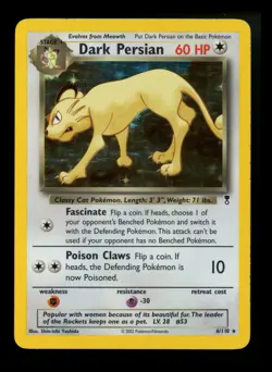 Dark Persian 6/110 Legendary Collection 2002 Holo Pokemon Card TCG - Image 1
