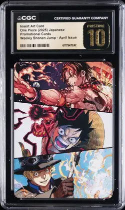 2025 ONE PIECE PROMO CARDS JAPANESE INSERT ART CARD CGC 10 PRISTINE - Image 1