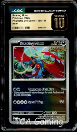 CGC 10 PRISTINE Roaring Moon 065/131 REVERSE HOLO Pokemon Card 135 - Image 1