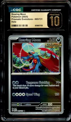 CGC 10 PRISTINE Roaring Moon 065/131 REVERSE HOLO Pokemon Card 135 - Image 2