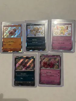 Pokemon TCG Pokemon Paldean Fates Sableye Shiny LOT Of 5 Total Cards Xatu - Image 1