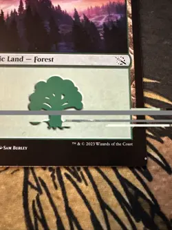 Mtg Magic Miscut Misprint Error Forest 281 MOM Card - Image 3