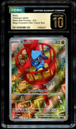 CGC 10 PRISTINE Riolu 010 MEP Illustration Rare PROMO MEP010 Pokemon Card 277 - Image 2
