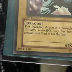 1st Edition Blue-Eyes White Dragon Yugioh Card - Image 2