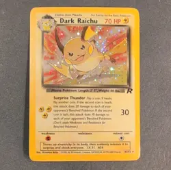 Pokemon Dark Raichu Team Rocket Holo Rare English Pokemon TCG Card #83/82 2000 - Image 1