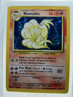 1999 Pokemon Game Card Ninetales #12 Holo Psa 6 Ex Unlimited Wotc Nintendo - Image 2