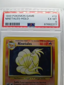 1999 Pokemon Game Card Ninetales #12 Holo Psa 6 Ex Unlimited Wotc Nintendo - Image 3