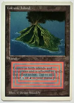 Magic the Gathering Dual Land - Volcanic Island (Unlimited) Card-See Description - Image 1