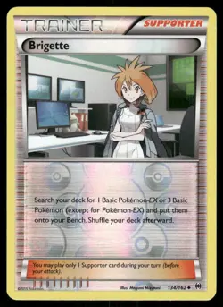 Pokemon Cards Brigette 134/162 Reverse Holo BREAKthrough XY NM - Image 1