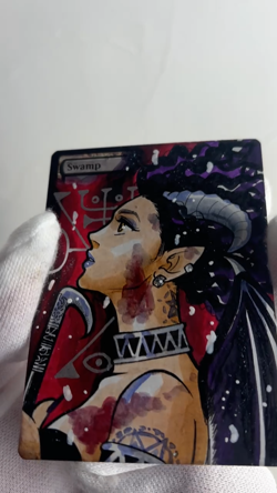 Hand Painted Altered MTG Card,Anime Girl,waifu FromJapan 2026 #s08 swamp - Image 2