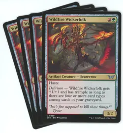 x4 Wildfire Wickerfolk - 0239 - Duskmourn: House of Horror - MTG - Image 1