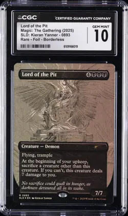 2025 MAGIC: THE GATHERING SLD: KIERAN YANNER LORD OF THE PIT CGC 10 GEM MINT - Image 1