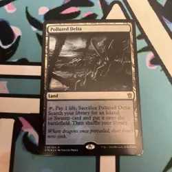 Polluted Delta FOIL HP #239 Khans of Tarkir MTG - Image 1