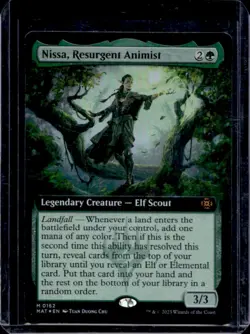2023 Magic MTG March of Machine: Aftermath Nissa, Resurgent Animist Foil #162 - Image 1