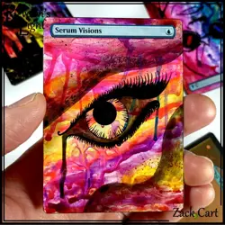Serum Vision Altered Art - Hand Painted MTG Alter - Magic - Revelen's Light - Image 1