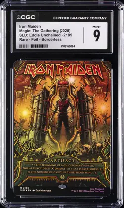 2025 MAGIC : THE GATHERING SLD : EDDIE UNCHAINED #2185 IRON MAIDEN CGC 9 - Image 1